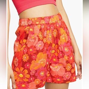 NWT Free People Pablo Duro Floral Pull-On Shorts (Small)